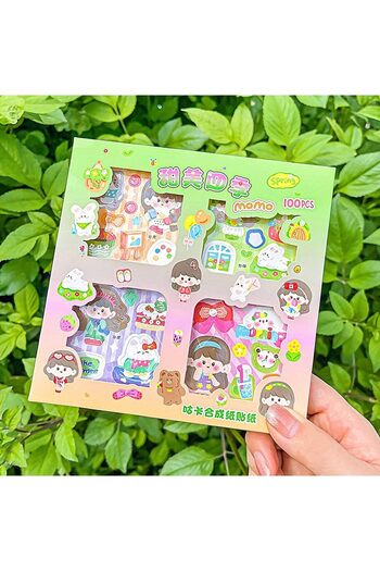 STOREMAX Snshop Spring Themed 100 Sheets 4-Compartment Sticker Set • Bullet Journal 467437