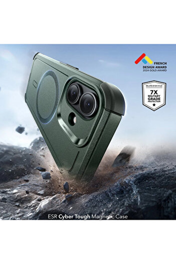 ESR Husa iPhone 17 Cyber Halolock, verde