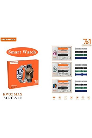 Generic KEQIWEAR KW32 MAX Series 10 Smart Watch, 7-in-1 Functions, Multiple Band Colours, Digital Display