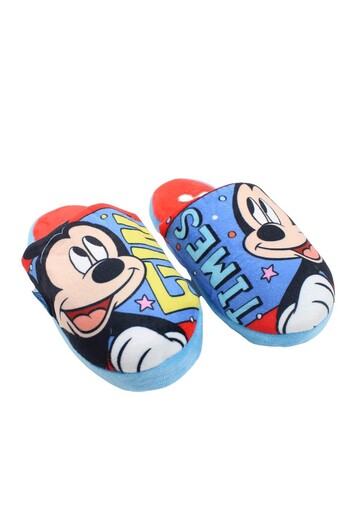Mickey Mouse Boys' slippers, plush, multicolor, non-slip sole, size 32-33, Times, Mickey Mouse