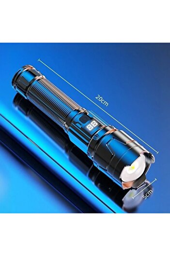 Flippy P50 Flashlight with Telescopic Zoom, Digital Display and Magnetic Output Model 117