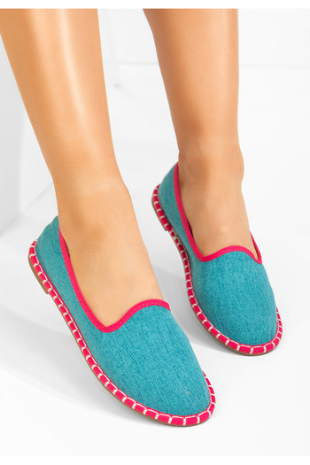 B T Shoes Tyrkysové dámské espadrilky Micala