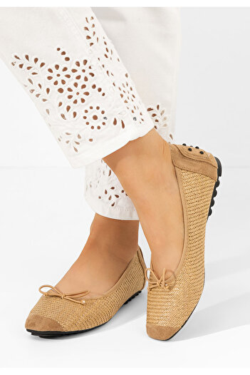 B T Shoes Béžové dámské baleríny Janeta