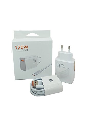 Flippy Super Charge Network Charger for Phone, Flippy, 120W EU Standard, USB-B Port with 1m TYPE-C Cable In