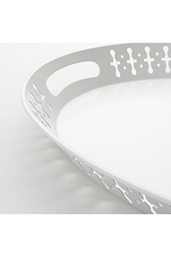 IKEA ROMANTISK Tray, white, 52 x 39 cm