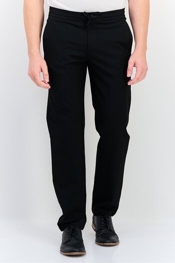 Selected Homme Men Straight Fit Solid Straight Leg Pants, Black