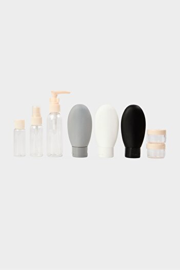 Luxe + Willow 8 Pieces Refillable Bottles And Containers, Multicolor