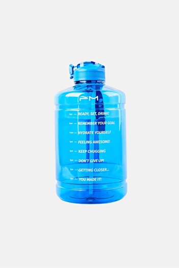 Fuelmate Gallon Water Bottle With Silicone Straw 3780 ml, Blue