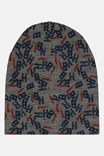 Harmont & Blaine Men Textured Beanie Cap, Grey