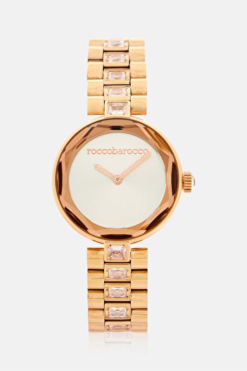 Roccobarocco Women RB4052L-03M Stainless Steel Analog Watch 26 mm, Rose Gold