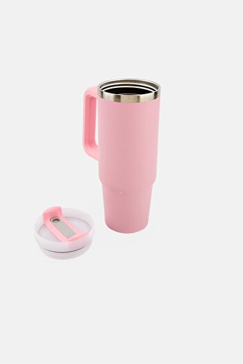 LUCKY BRAND Stainless Steel Vacuum Insulated Tumbler With Straw 946 ml, Pink