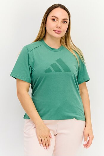 adidas Women Sportswear Fit Short Sleeve Training Top, Green