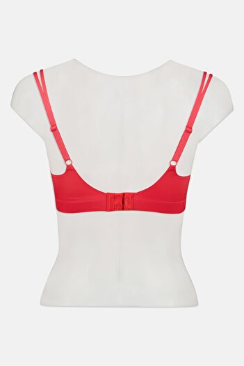Calvin Klein Women Solid Wired Padded Bra, Red