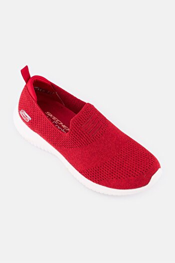 SKECHERS Women Ultra Flex Slip On Shoes, Red