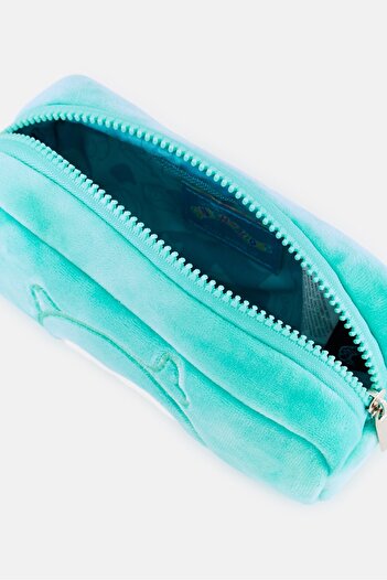 Squishmallows Kids Girl Plush Embroidered Logo Pencil Case, Turquoise