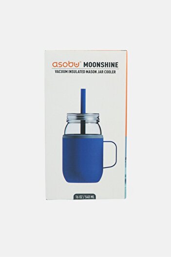 Asobu Vacuum Insulated Mason Jar Cooler 540ml, Blue