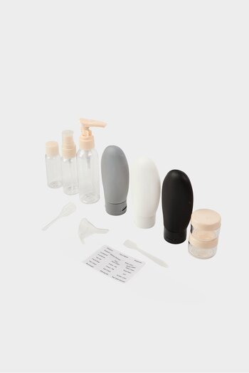 Luxe + Willow 8 Pieces Refillable Bottles And Containers, Multicolor