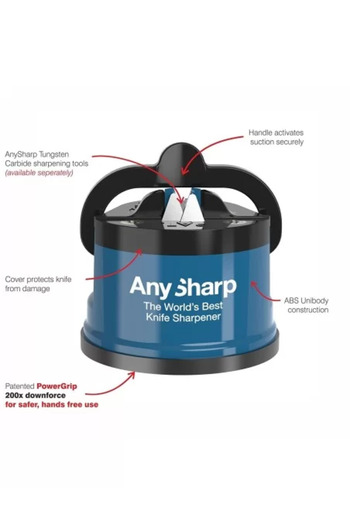 AnySharp Knife Sharpener, "Essentials", Blue -