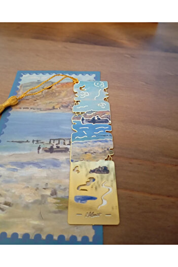 KAVİTİCARET Artistic Paintings Themed Bookmark, Metal Material Bookmark