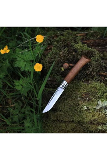 Opinel Pocket Knife N°09, Stainless Steel, 9 cm, 'Tradition Luxe', Walnut -