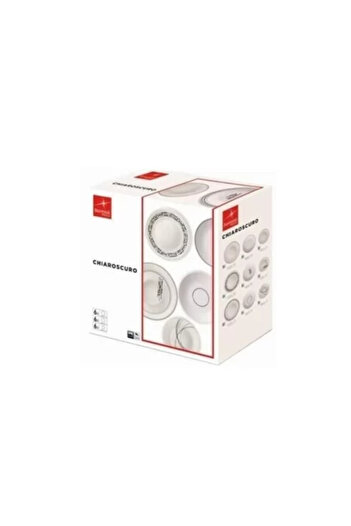 Gimihome Σετ farfurii opal, 18 piese, Bormioli Chiaroscro