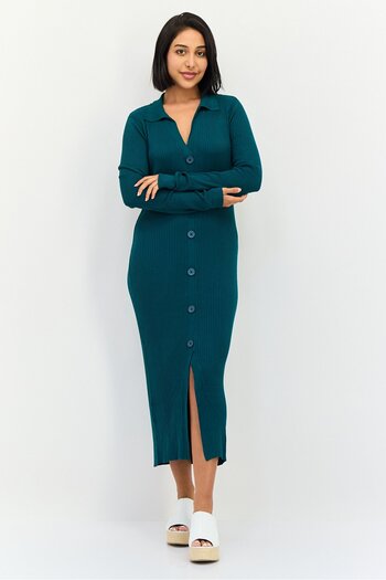 Threadbare Women Ribbed Sweater Dress, Teal