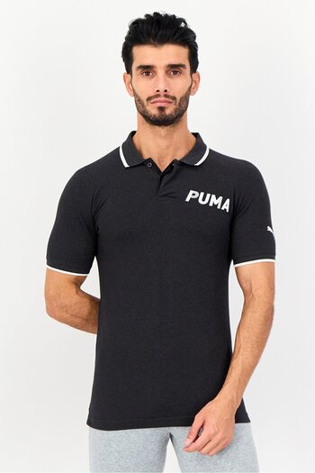 Puma Men Slim Fit Short Sleeve Outdoor Polo Shirt, Grey