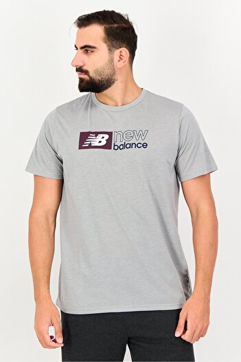 New Balance Men Standard Fit Short Sleeve Outdoor T-Shirt, Grey