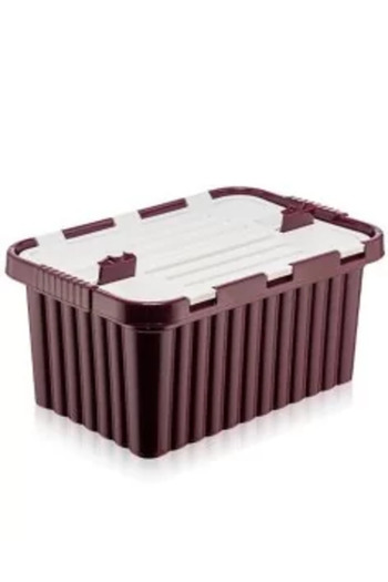 JollyMag Cutie depozitare 26 L cu capac incorporat, din plastic transparenta