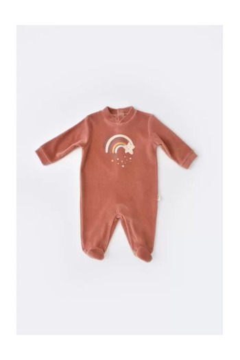 BabyCosy Rainbow Romper with Long Sleeves and Booties