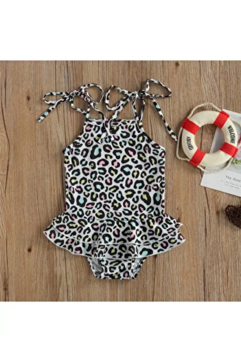 drool Costum de baie cu volan si bretelute