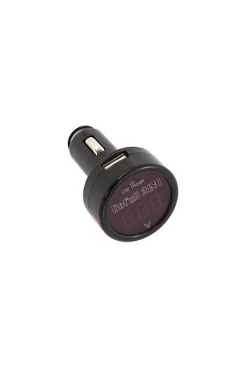 Avex Car Charger and Digital Auto Voltmeter, 2 in 1, 12V-24V