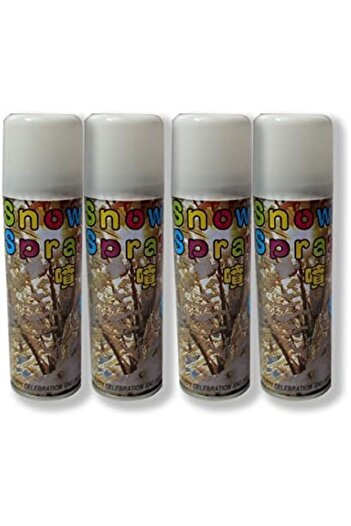 Others White Snow Decorative Party Spray (Pack of 4)