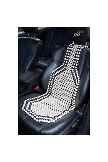 AMIO Autoplachta s dřevěnými masážními míčky (bílá s černou)