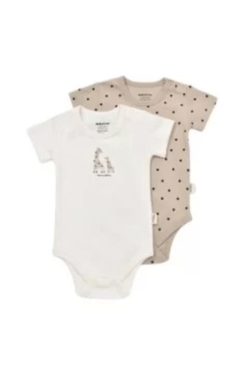 BabyCosy Long sleeve blouse and long pants set made of cotton and modal - Ecru