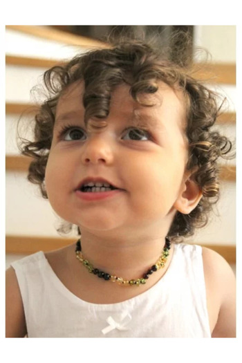Babyjem Amber necklace for children (Color: Rainbow)