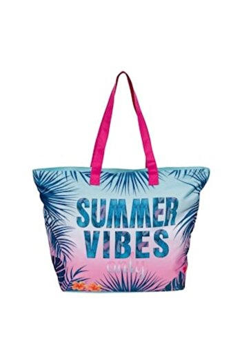 AB HOMES Beach Bag AB HOMES Turquoise 'Summer Vibes' with Inner Pouch