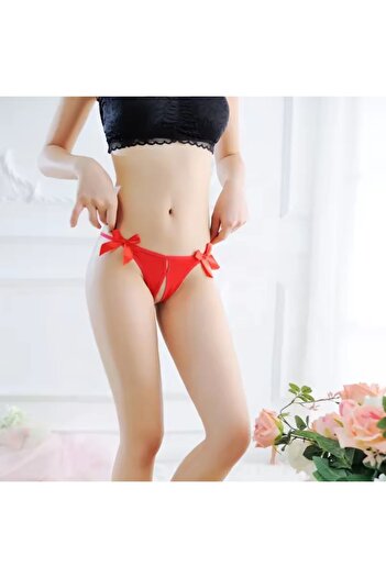 Emsay Store Cotton Quality Plus Size Sexy Thong Panties with Bow, Set of 2