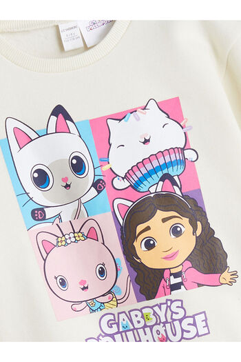 LC Waikiki Long Sleeve Gabby's Dollhouse Printed Girls' Sweatshirt