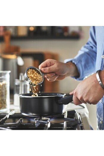 IKEA HEMLAGAD Saucepan, non-stick coating black, 1 l