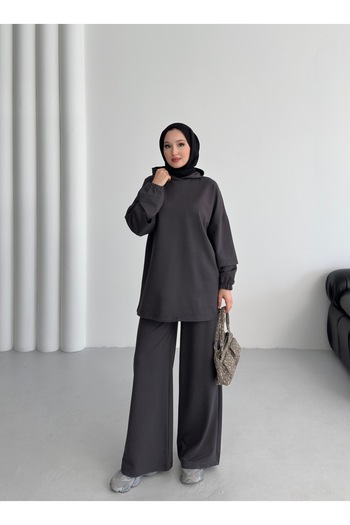 New Lune Women's Fume 100% Cotton Hoodie Bottom Top Set Oversized Comfortable Fit Suitable for 4 Seasons