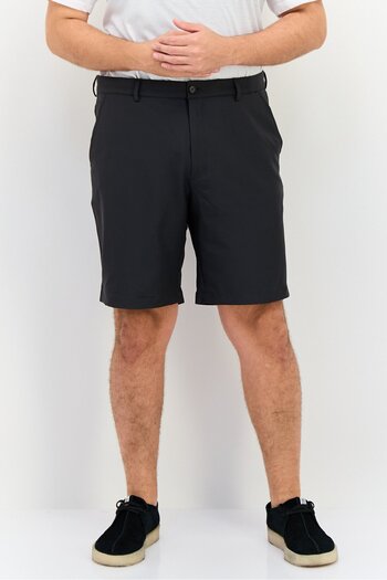 Greg Norman Men Performance Fit Solid Walking Shorts, Black