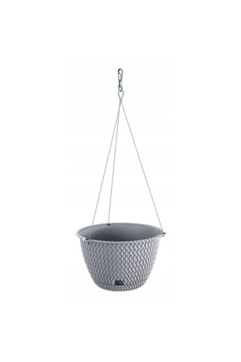 Prosperplast Decorative Round Pot, Gray, 23 x 14.5 cm, Splofy WS
