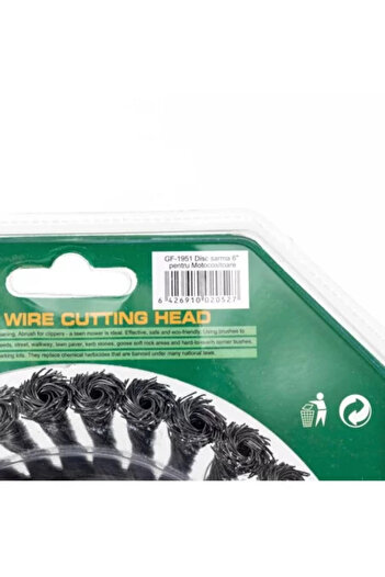 micul fermier Perie de sârmă, tip cupă, împletită, pentru mașină de tuns iarba/coapă, Micul Fermier, 150 mm