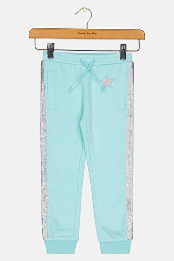 Hamleys Toddlers Girl Metallic Jogger Pants, Turquoise