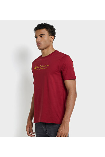 Ben Sherman Men's Red Crew Neck Tee