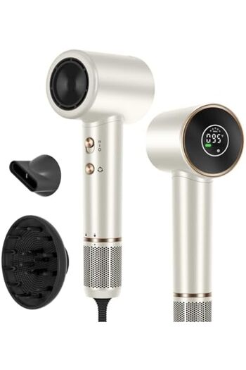 PARWIN PRO BEAUTY Air-Sonic Hair Dryer, HD-LED Display Hairdryer with 110,000RPM Brushless Motor, 20