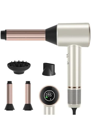 PARWIN PRO BEAUTY Air-Sonic Hair Dryer, HD LED Display with 110,000 RPM Brushless Low Noise Motor, 2
