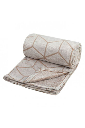 OEM Soft velvety blanket, size 200 x 150 cm, Beige