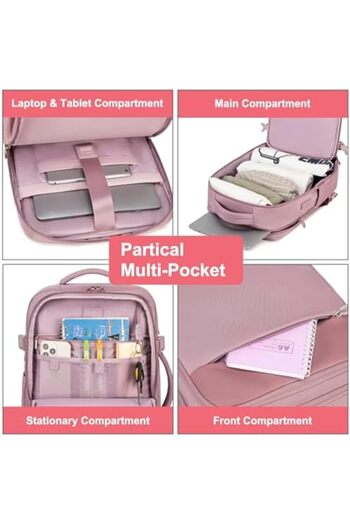 Chantria Laptop Backpack for Women, Carry On Travel Backpack with USB Charging Port, 15.6inch Laptop Backpack